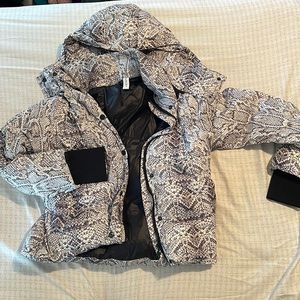 Snake print winter coat